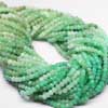 Natural Shaded Green Chrysoprase Faceted Roundel Beads StrandLength is 13 Inches & Sizes from 4mm approx.Each and every bead is hand cut.